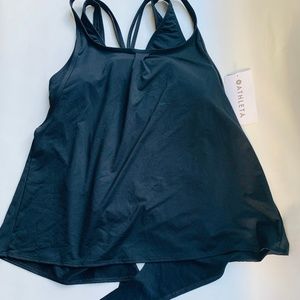 NWT! ATHLETA Back tie Tankini Black M